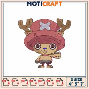 Tony Chopper Embroidery Design 4x5x7 inch