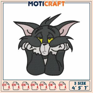 Tom & Jerry Embroidery Design 4x5x7 Inch