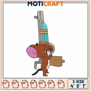 Tom & Jerry Embroidery Design 3 Sizes