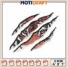 Tiger Claw Embroidery Design 4x5x7 Inch