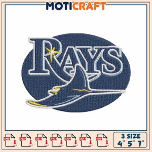 Tampa Bay Rays Embroidery Design