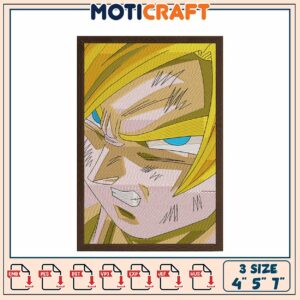 Super Saiyan Embroidery Design