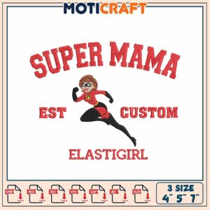 Super Mama Elastigirl Embroidery Design