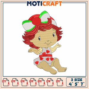 Strawberry Girl Embroidery Design Strawberry Girl Embroidery Design