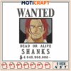 Wanted Shanks Dead or Alive Embroidery Pattern for Crafting Projects