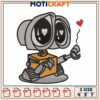 Wall E Embroidery Design 4x5x7 Inch
