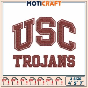 USC Trojans Embroidery Design 3 Sizes