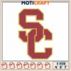 USC Block Letter Embroidery Design 4x5x7 Inch