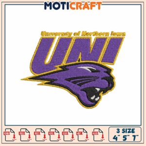 UNI Panther Embroidery Design