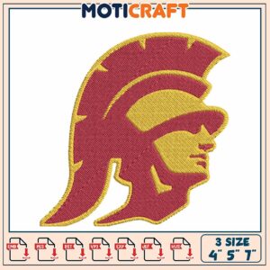 Trojan Helmet Embroidery Design 4x5x7 Inch