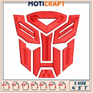 Transformers Embroidery Design 4x7 Inch