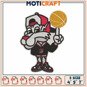 Trail Blazers Mascot Embroidery Design