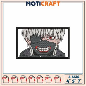 Tokyo Ghoul Embroidery Design 4x5x7 inch