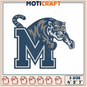 Tiger Mascot Embroidery Design 3 Sizes