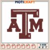 Texas A&M Embroidery Design 4x7 inch