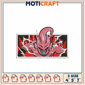 Super Buu Embroidery Design 3 Sizes