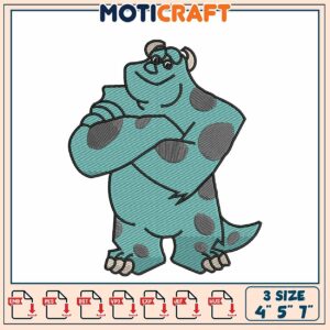 Sulley Embroidery Design 3 Sizes