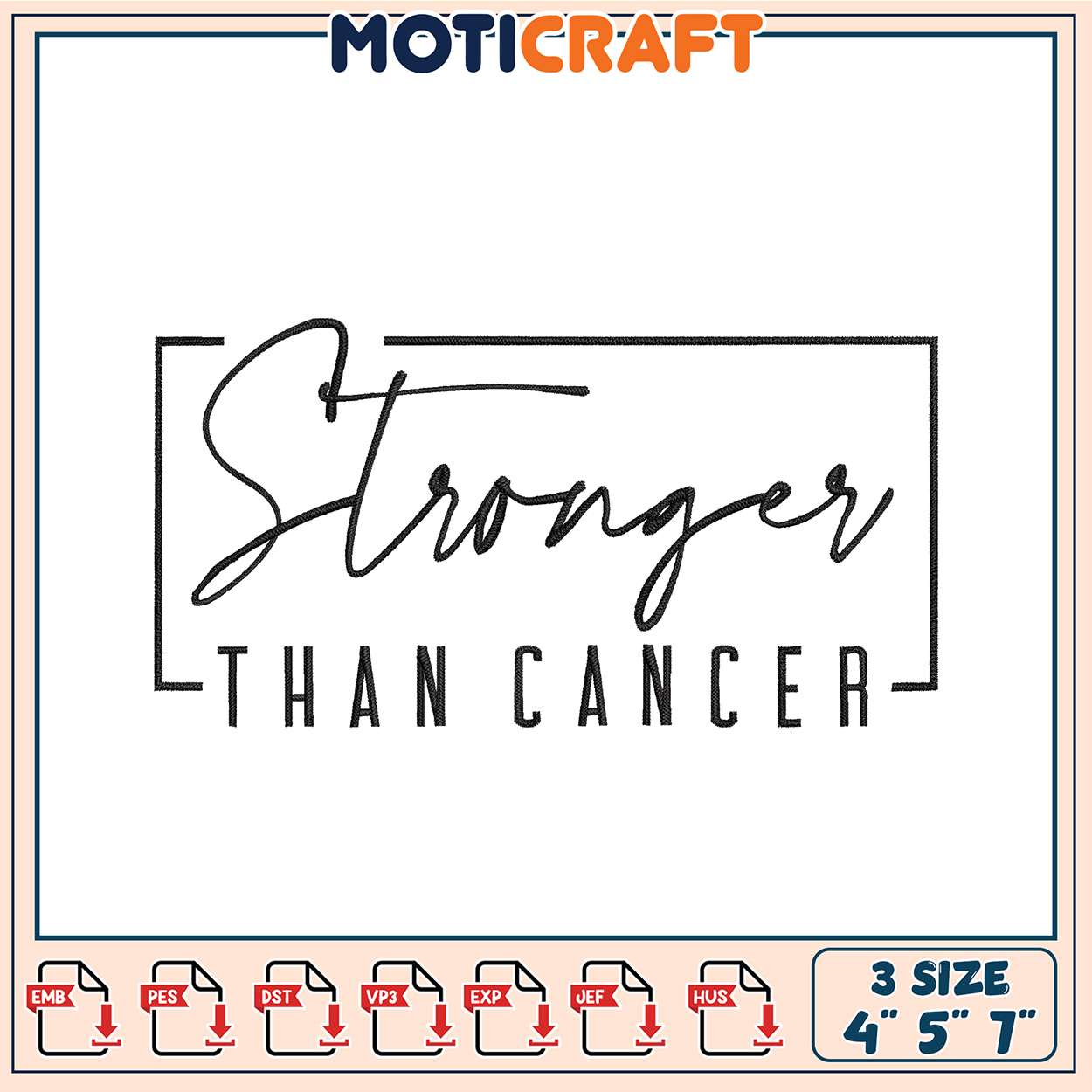 Stronger Than Cancer Inspirational Embroidery Design Downloads Stronger Than Cancer Inspirational Embroidery Design Downloads