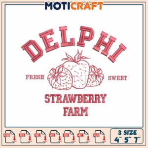 Strawberry Farm Embroidery Design