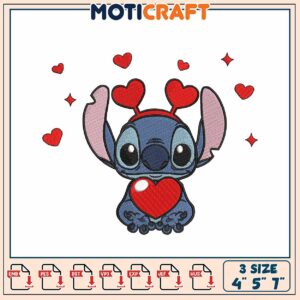 Stitch Valentines Embroidery Design