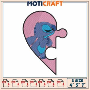 Stitch Puzzle Heart Embroidery Design