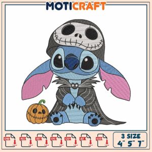 Stitch Jack Skellington Embroidery Design