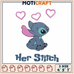 Stitch Embroidery Design 4x5x7 Inches