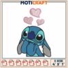 Stitch Embroidery Design Cute Cartoon Character with Hearts 1 Stitch Embroidery Design Cute Cartoon Character with Hearts