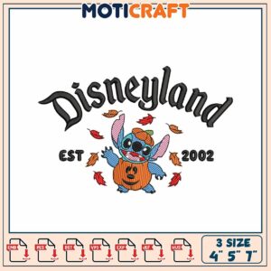 Stitch Disneyland Halloween Embroidery Design