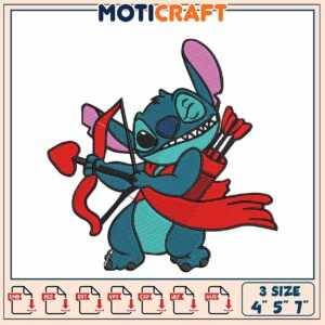Stitch Cupid Embroidery Design 4x5x7 Inch