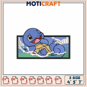 Squirtle Embroidery Design 4x5x7 Inch