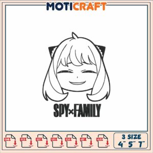 Spy x Family Embroidery Design 3 Sizes