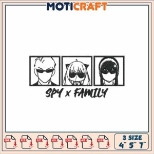 Spy x Family Embroidery Design 4x5x7 Inch