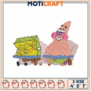 SpongeBob & Patrick Embroidery Design