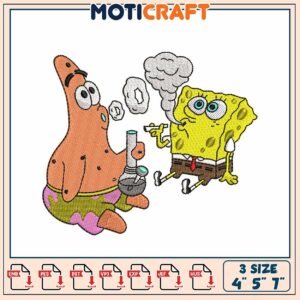 SpongeBob and Patrick Fun Embroidery Design for All Machines