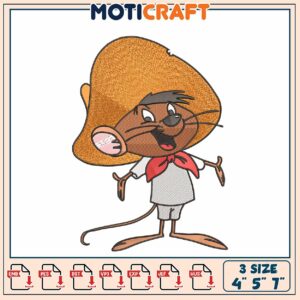 Speedy Gonzales Embroidery Design