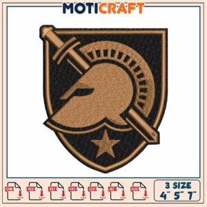 Spartan Helmet Shield Embroidery Design for Custom Projects