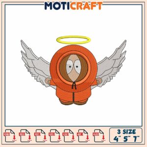 South Park Kenny Angel Wings Embroidery Design