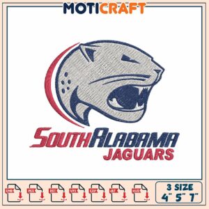 South Alabama Jaguars Embroidery Design
