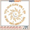 Solar Eclipse Embroidery Design 4x5x7 inch