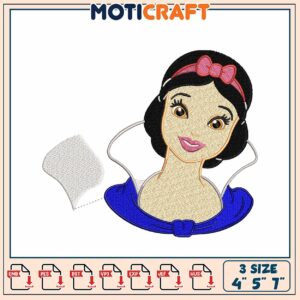 Snow White Embroidery Design Digital Files for Crafting Projects