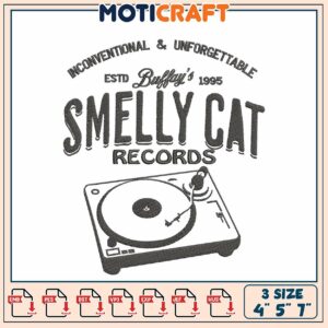 Smelly Cat Records Embroidery Design