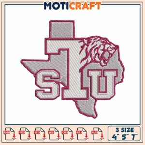 SLU Texas Embroidery Design - 3 Sizes