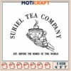 Skeleton Hand Tea Co Embroidery Design