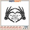 Skeleton Hands Heart Embroidery Design