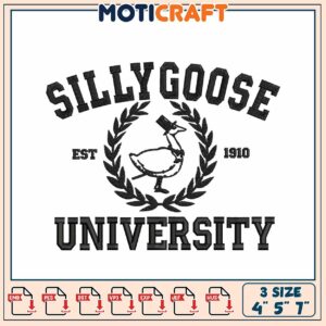 Silly Goose University Embroidery Design