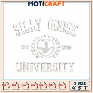 Silly Goose University Embroidery Design for Custom Projects