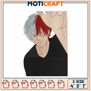 Shoto Todoroki Embroidery Design