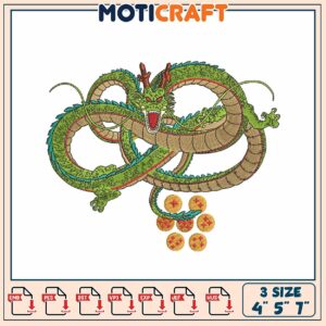 Shenron Dragon Embroidery Design