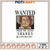 Shanks Wanted Embroidery Design